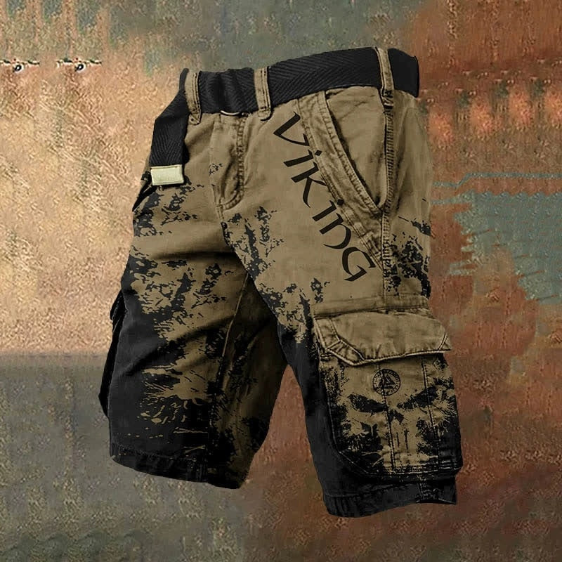 Trendy 3D Digital Printing Stylish Zipper Men's Shorts