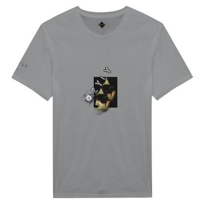 Grey Ghost face Portrait Graphic T-Shirt
