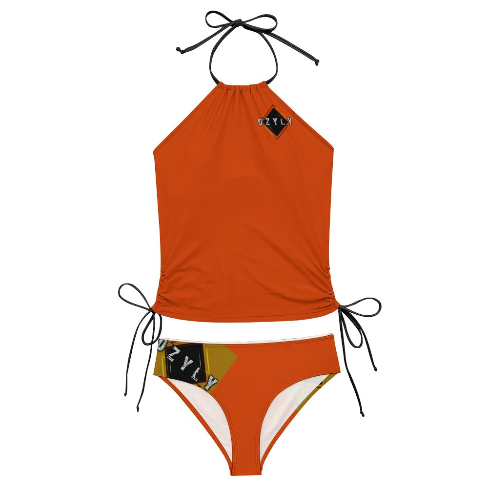 Oange Split Bikini Swimsuit