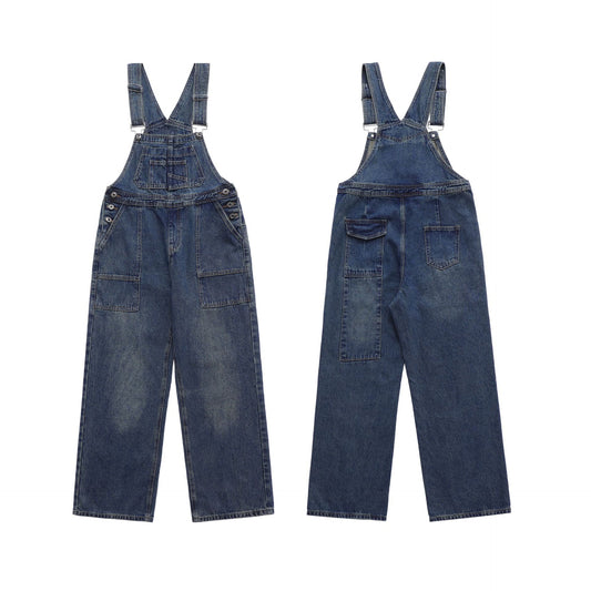 Women vintage loose wash overwear jeans