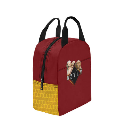 Red Insulated Zipper Lunch Bag