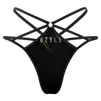 Black T-back 1 piece bikini