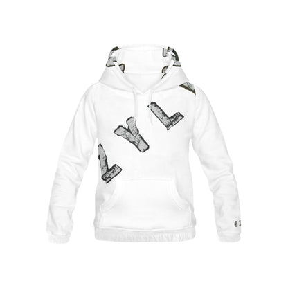 White Youth Print Hoodie with ''OZYLY'' print
