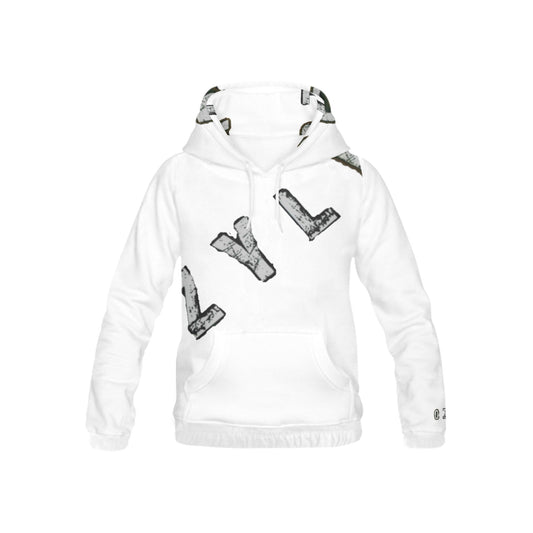 White Youth Print Hoodie with ''OZYLY'' print