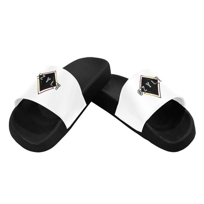 White Men's Slide Sandals White Beach Slippers