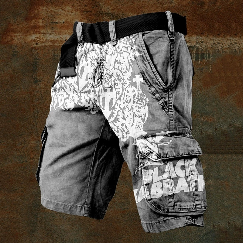 Trendy 3D Digital Printing Stylish Zipper Men's Shorts