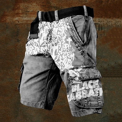 Trendy 3D Digital Printing Stylish Zipper Men's Shorts