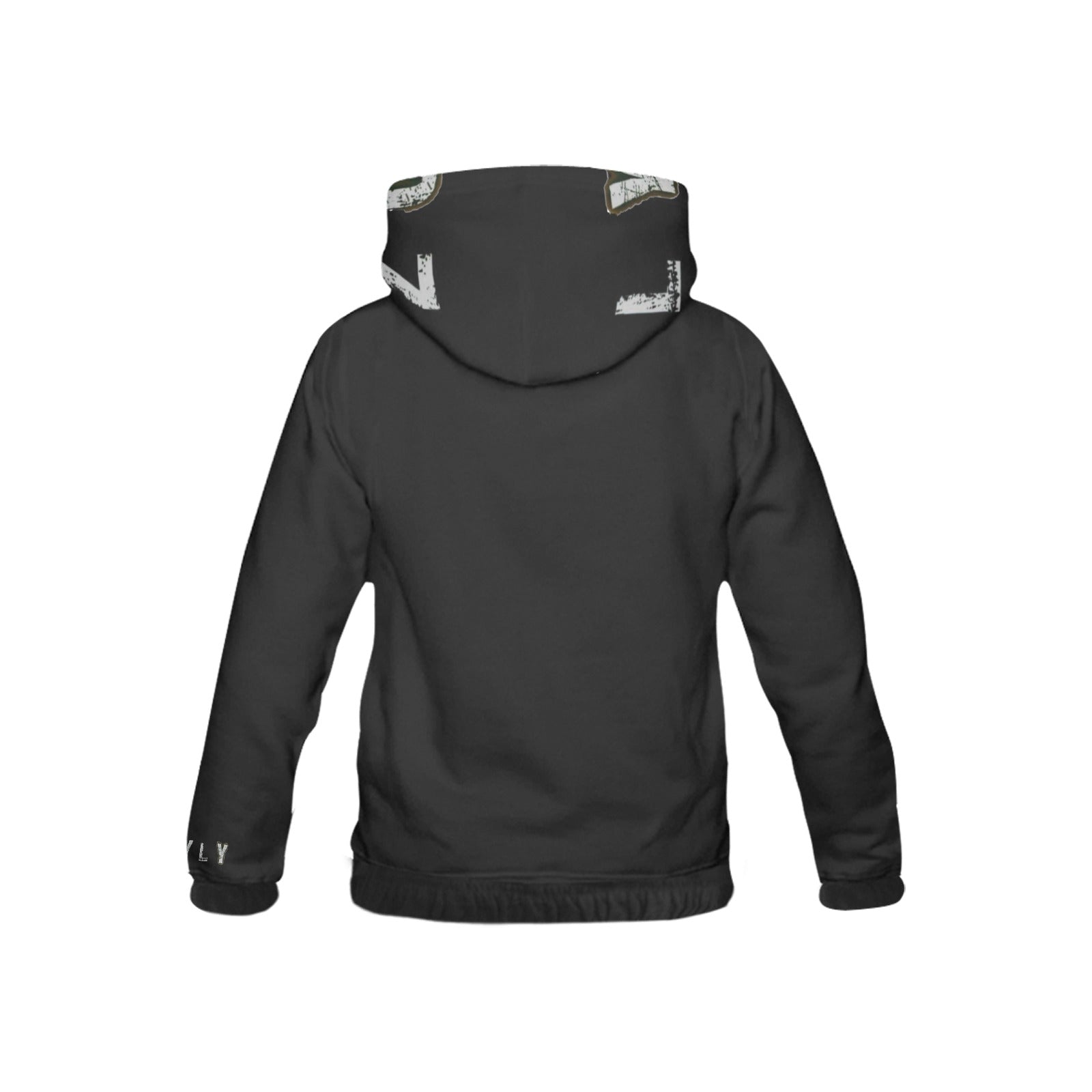 Black Youth Print Hoodie with ''OZYLY'' print