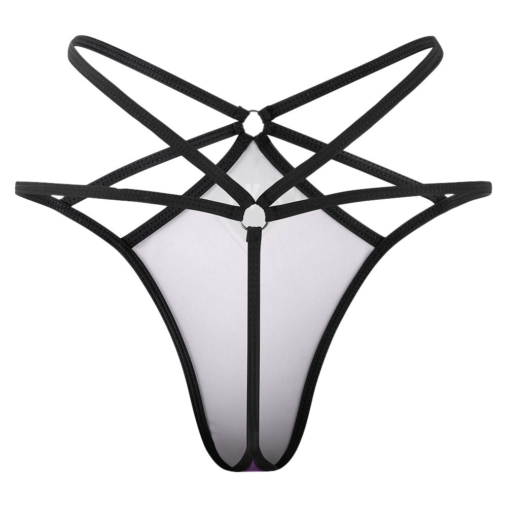 Purple T-back 1 piece bikini