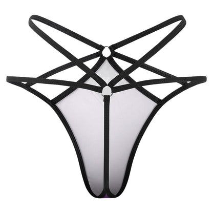 Purple T-back 1 piece bikini