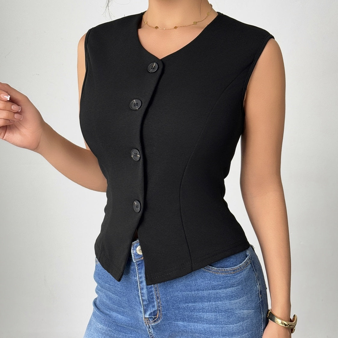 Ladies Fashion Versatile Coat Vest