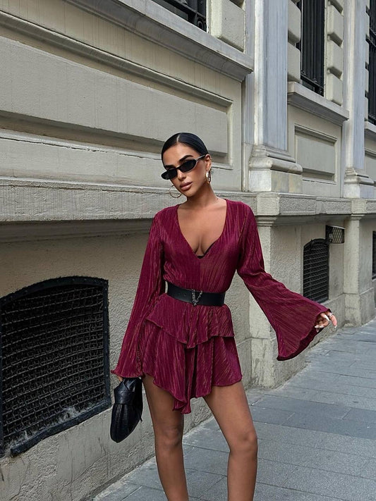 The Bella Pleated Mini Dress – 1006-0